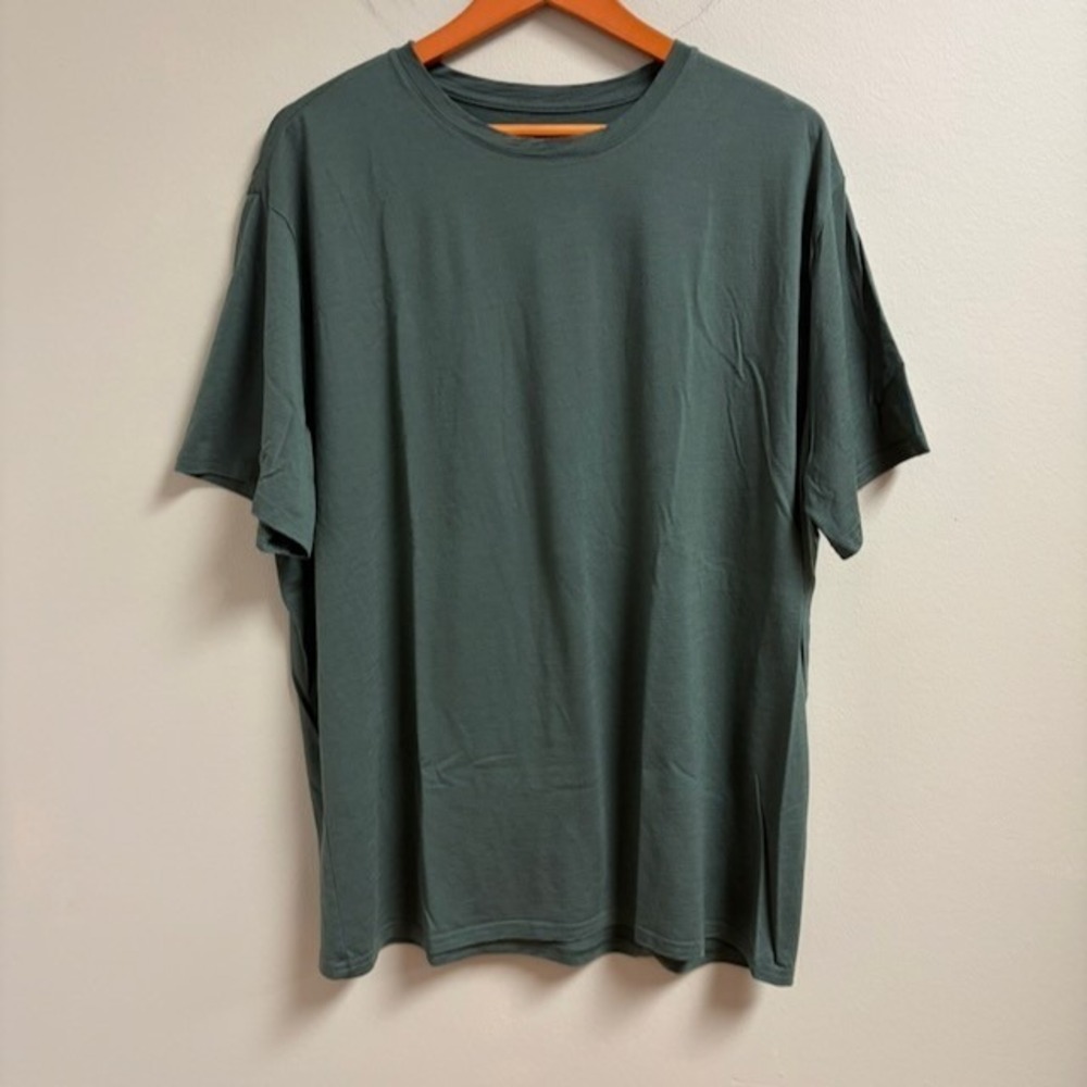 Quince Mens 100% Merino Wool All-Season Base Layer Tee Green Short Sleeve XXL